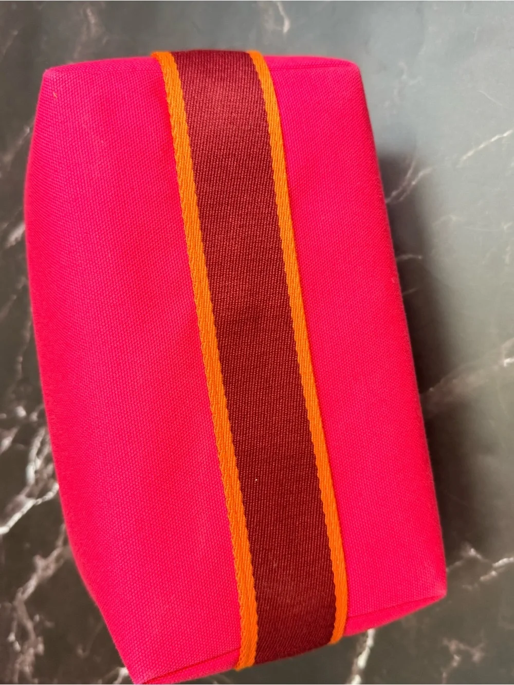 Hermes Hot Pink Canvas Bride-A-Brac Case, Small Model
